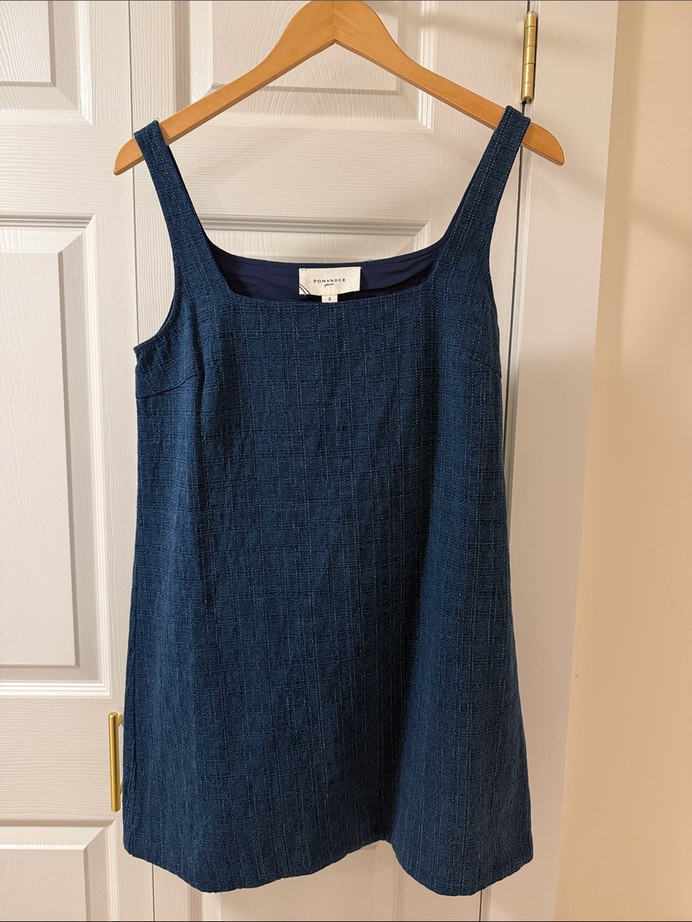 Pomander Place Tuckernuck - Deep Navy Textured Sleeveless Mini Dress